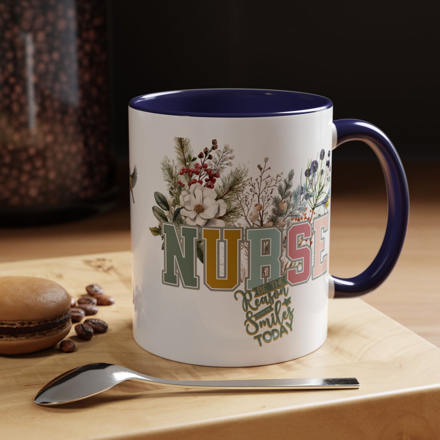 Elegant Coffee Mug, Ceramic Tea Cup, Kitchen Decor, Tea Lover Present, Nurse gift, Nurse appreciation gift.