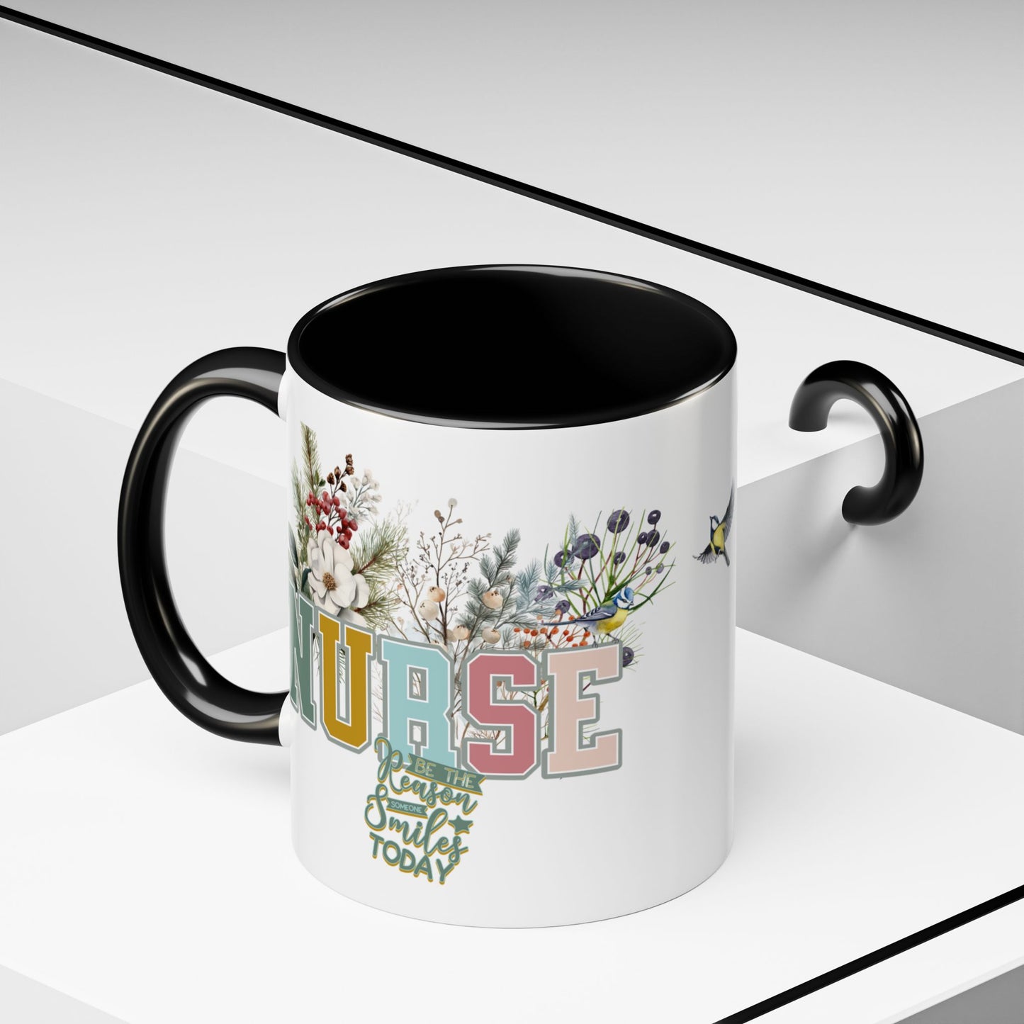 Elegant Coffee Mug, Ceramic Tea Cup, Kitchen Decor, Tea Lover Present, Nurse gift, Nurse appreciation gift.