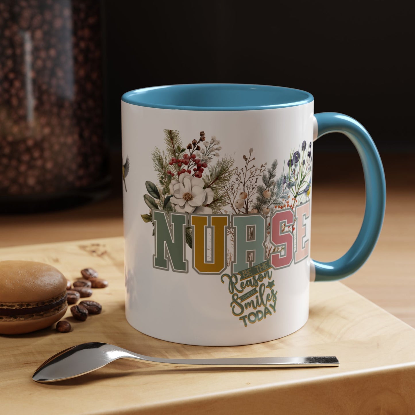 Elegant Coffee Mug, Ceramic Tea Cup, Kitchen Decor, Tea Lover Present, Nurse gift, Nurse appreciation gift.