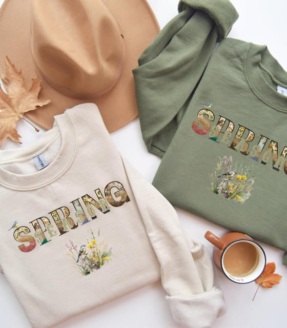 Spring Season Heavy Blend Crewneck Sweatshirt - Warm Unisex Jumper Women, Cozy Pullover for Springtime, Soft Cotton Blend