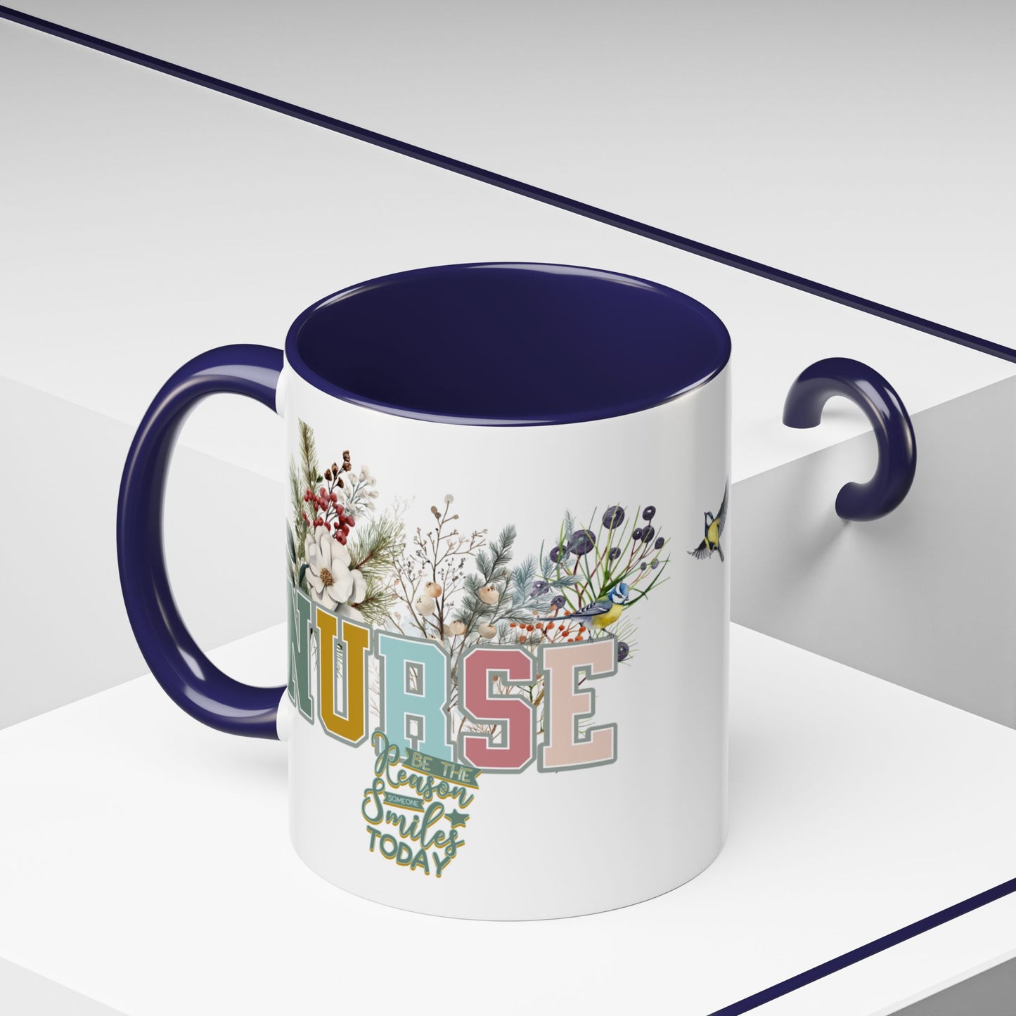Elegant Coffee Mug, Ceramic Tea Cup, Kitchen Decor, Tea Lover Present, Nurse gift, Nurse appreciation gift.