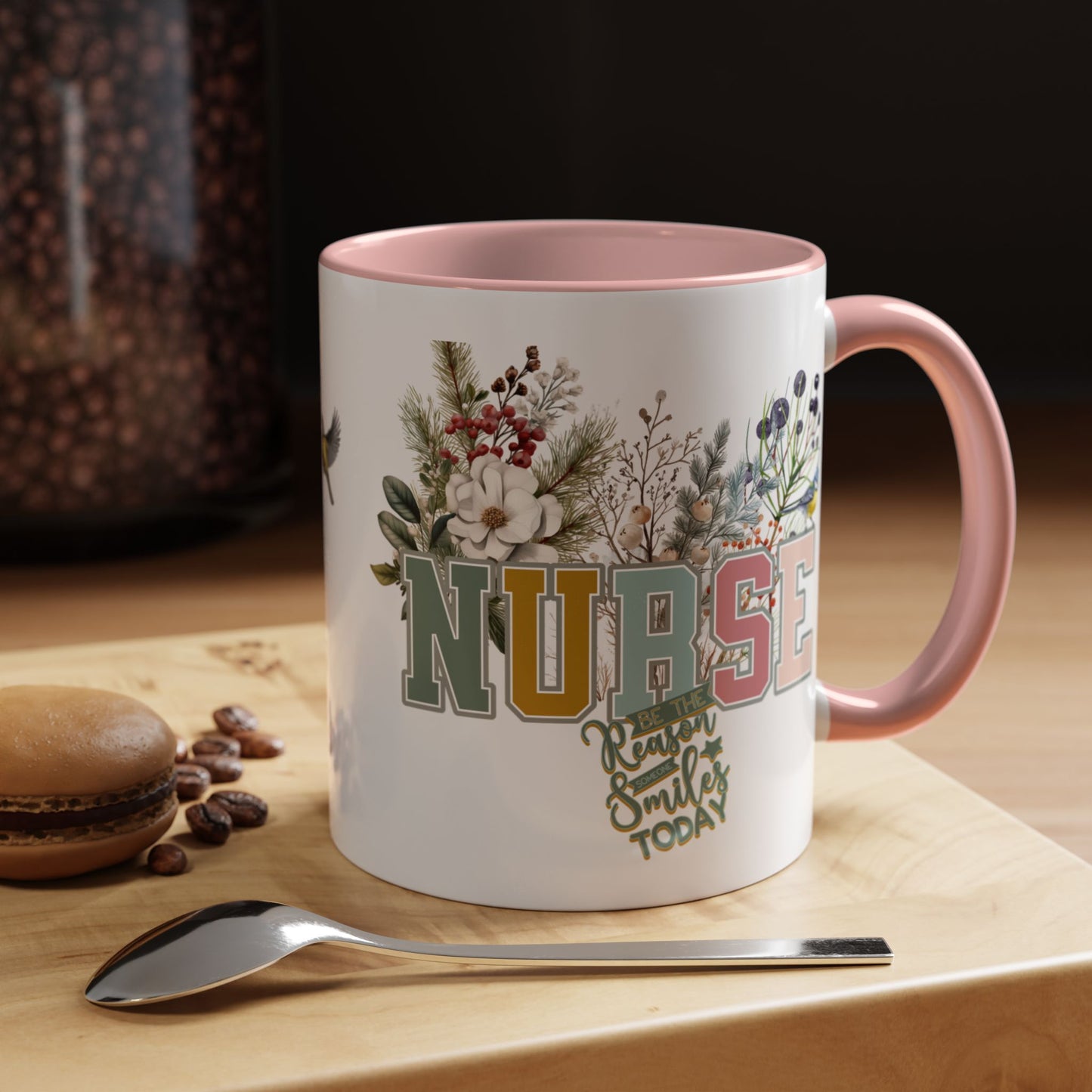 Elegant Coffee Mug, Ceramic Tea Cup, Kitchen Decor, Tea Lover Present, Nurse gift, Nurse appreciation gift.