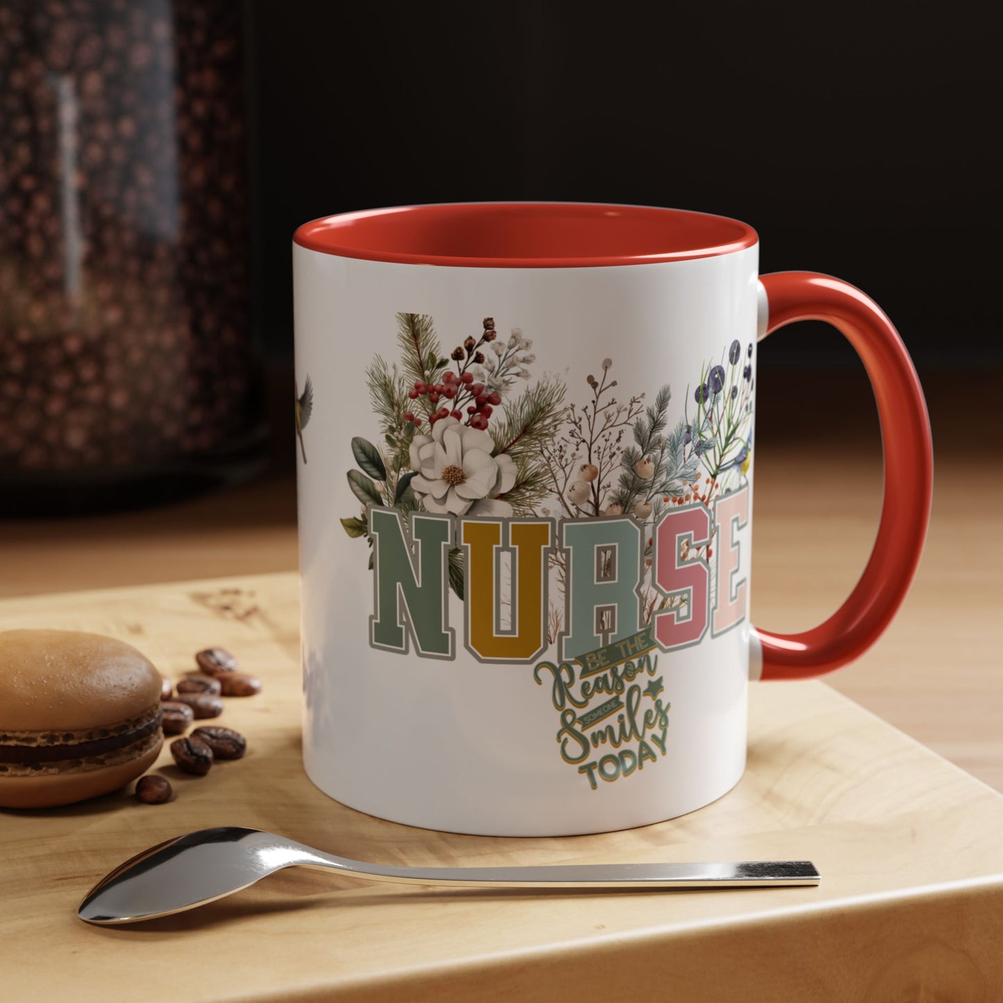 Elegant Coffee Mug, Ceramic Tea Cup, Kitchen Decor, Tea Lover Present, Nurse gift, Nurse appreciation gift.