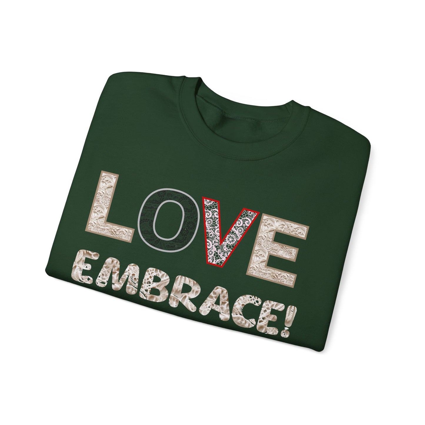 Love Embrace Sweatshirt, Cozy Winter Pullover, Warm Hug Jumper, Comfortable Clothing, Soft Anniversary Gift, Gender Neutral