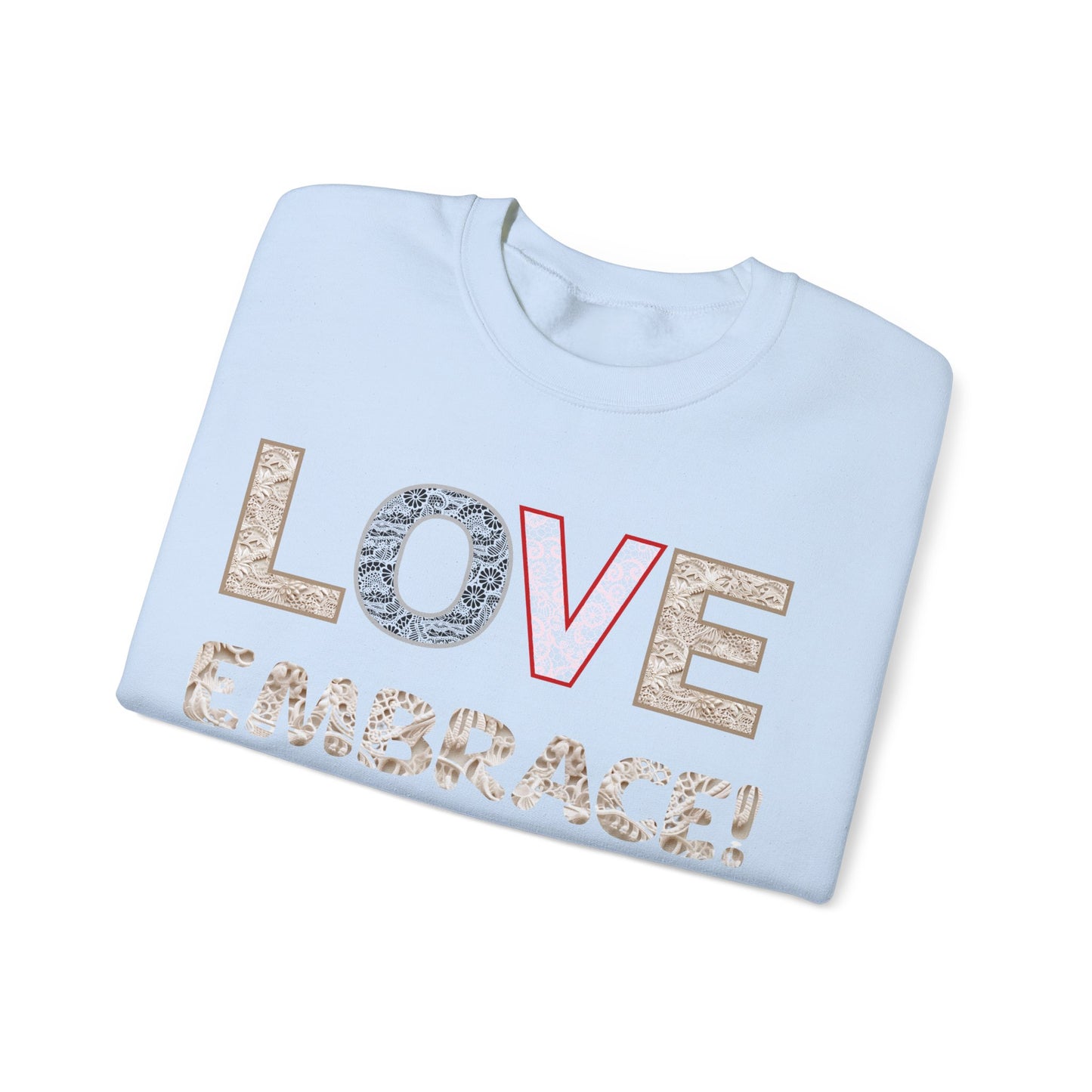 Love Embrace Sweatshirt, Cozy Winter Pullover, Warm Hug Jumper, Comfortable Clothing, Soft Anniversary Gift, Gender Neutral