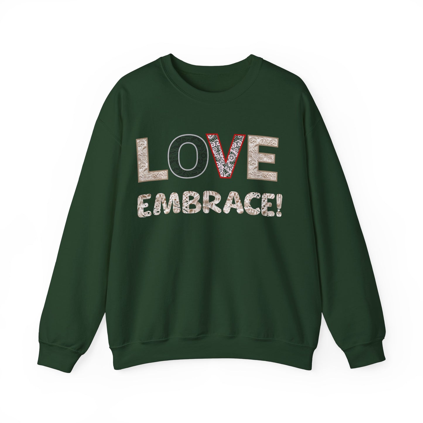 Love Embrace Sweatshirt, Cozy Winter Pullover, Warm Hug Jumper, Comfortable Clothing, Soft Anniversary Gift, Gender Neutral