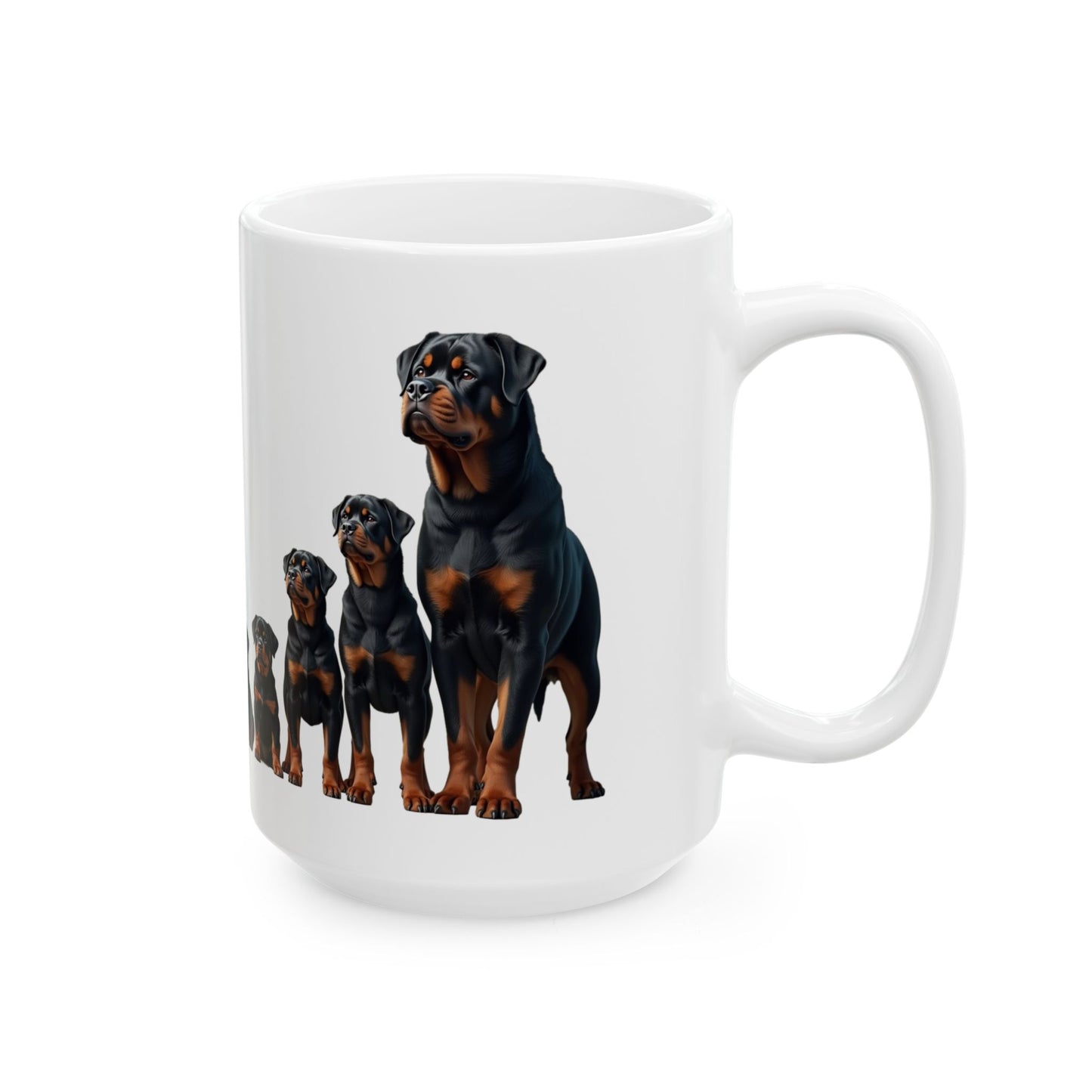 Rottweiler Ceramic Mug, Dog and Tea Coffee Lover Gift, 11oz 15oz Cup for Pet Owners, Animal Enthusiast Present, Funny Dog Quote, Pet Parent