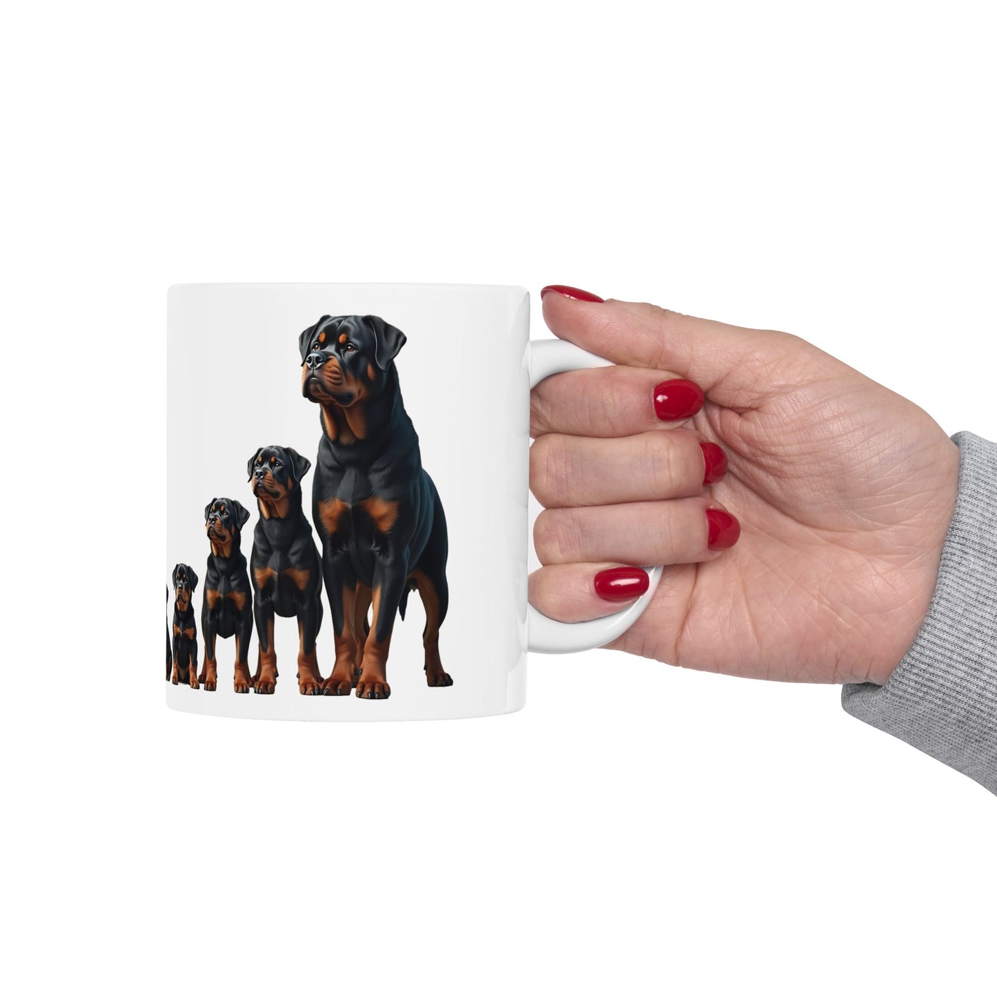 Rottweiler Ceramic Mug, Dog and Tea Coffee Lover Gift, 11oz 15oz Cup for Pet Owners, Animal Enthusiast Present, Funny Dog Quote, Pet Parent